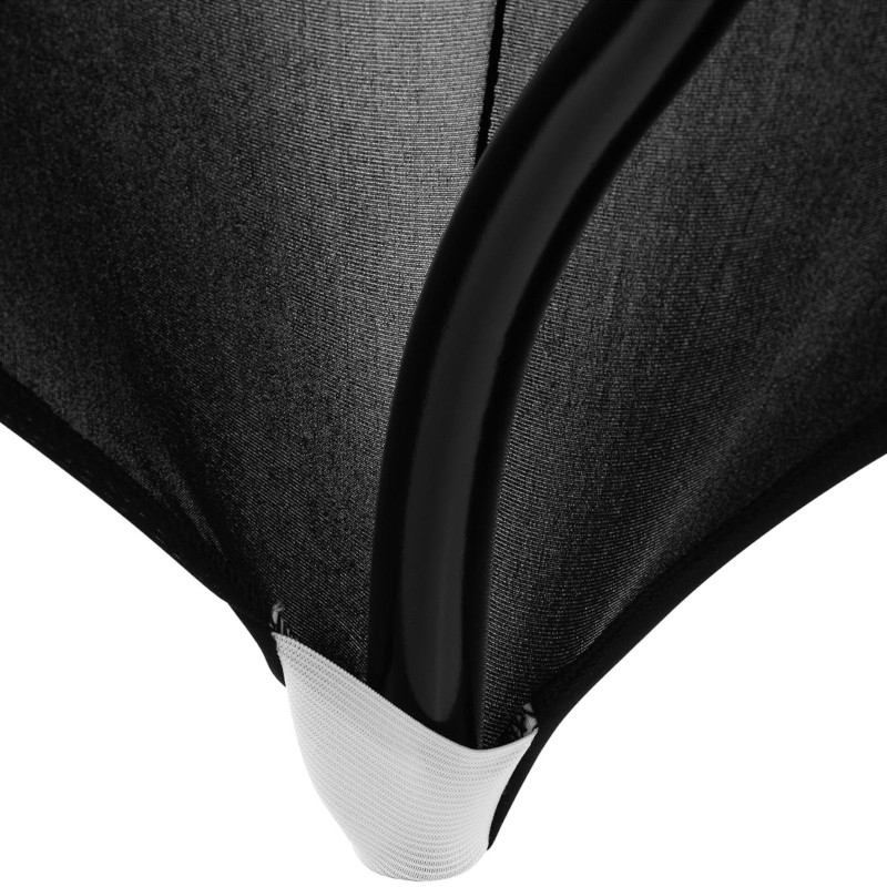 Universalus tamprus užvalkalas stačiakampio formos stalui 180 x 74 cm juodas