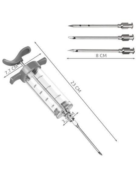 Mėsos purkštukas + 3 adatos Ruhhy 23055