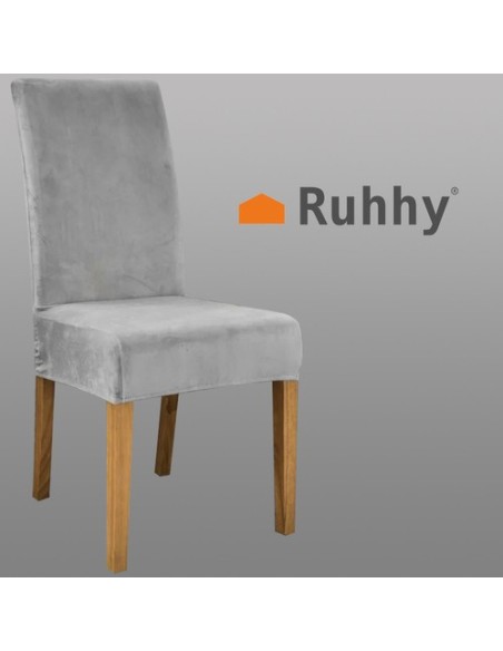 Kėdės užvalkalas - pilkas aksomas Ruhhy 22979