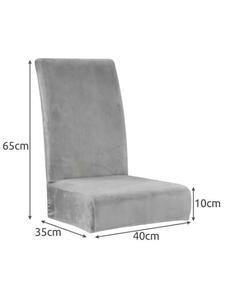 Kėdės užvalkalas - pilkas aksomas Ruhhy 22979