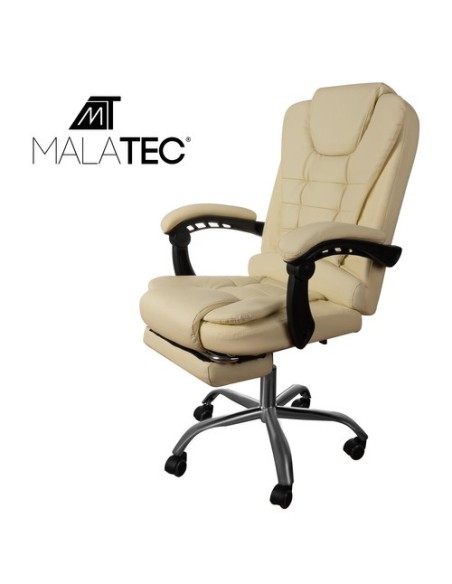 Biuro kėdė su atrama kojoms - smėlio spalvos Malatec 23287 Biuro kėdė su atrama kojoms - smėlio spalvos Malatec 23287