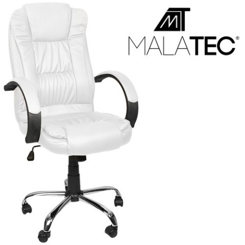 Biuro kėdė, eko oda, balta, Malatec 23240