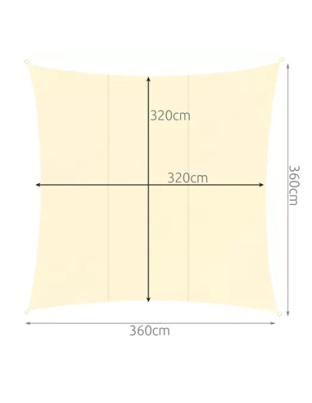 Šešėlinė burė 3,6x3,6 m Gardlov 23165
