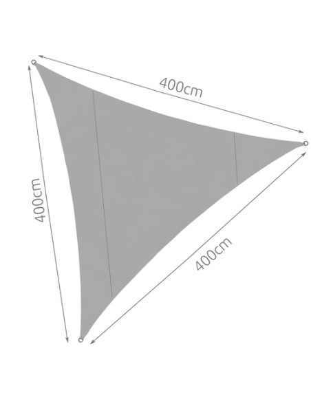 Šešėlinė burė 4x4x4m - pilka Gardlov 23141