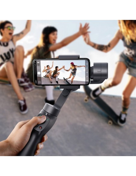 Gimbal išmaniojo telefono rankiniam 3 ašių vaizdo stabilizatorius pilkas Gimbal išmaniojo telefono rankiniam 3 ašių vaizdo stabilizatorius pilkas