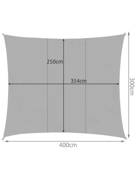 Šešėlinė burė 4x3m - pilka Gardlov 23143