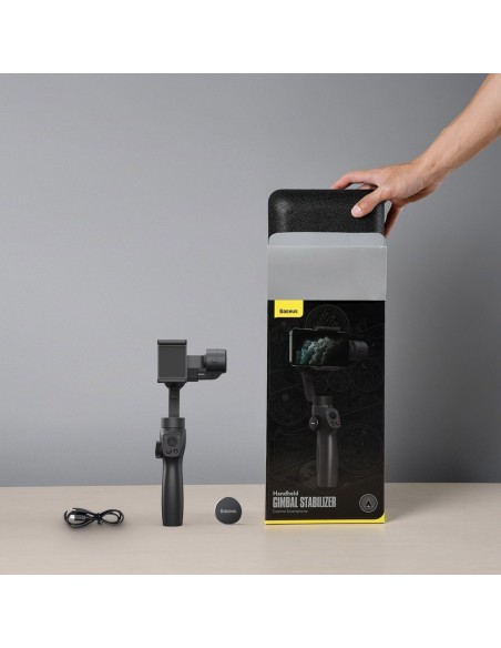 Gimbal išmaniojo telefono rankiniam 3 ašių vaizdo stabilizatorius pilkas Gimbal išmaniojo telefono rankiniam 3 ašių vaizdo stabilizatorius pilkas