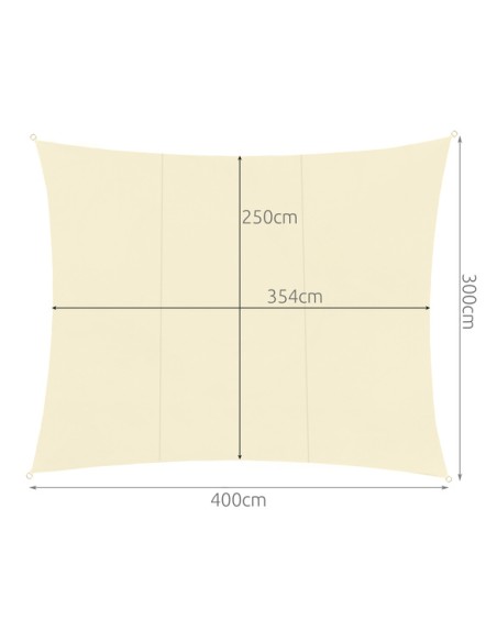 Šešėlinė burė 4x3m - smėlio spalvos Gardlov 23144