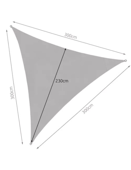 Šešėlinė burė 3x3x3m pilka Gardlov 23147