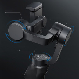 Gimbal išmaniojo telefono rankiniam 3 ašių vaizdo stabilizatorius pilkas