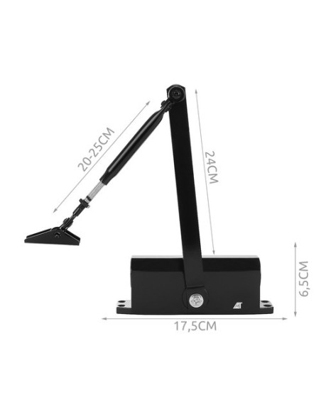 Durų pritraukėjas, juodas, 40-60kg, Malatec 23598