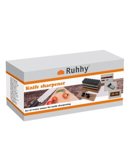Virtuvinių peilių, kaltų, vandens akmens galandimo akmuo + dirželis RUHHY 23763