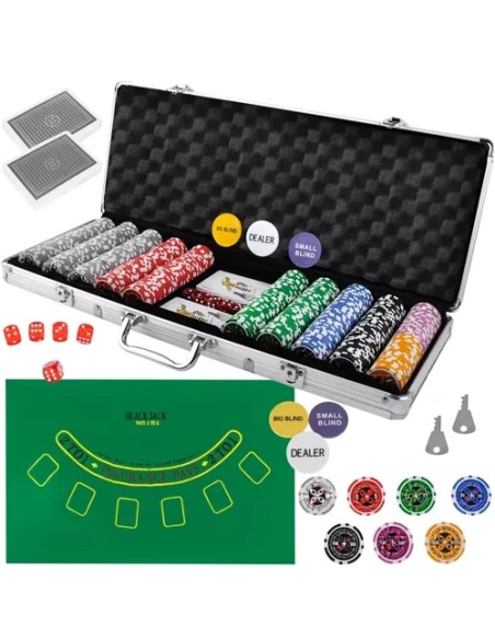 Pokeris – 500 žetonų rinkinys lagamine HQ 23529