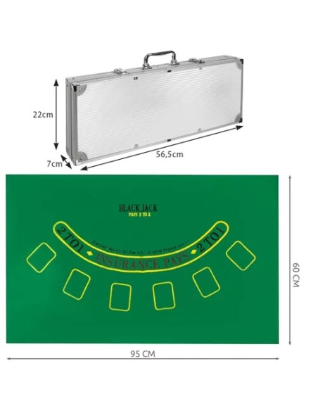 Pokeris – 500 žetonų rinkinys lagamine HQ 23529