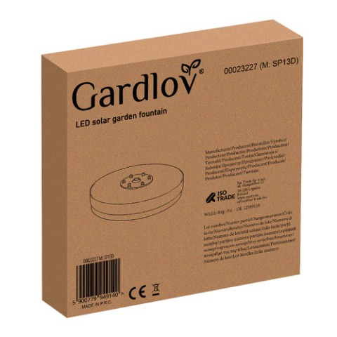 Gardlov 23227 LED saulės sodo fontanas