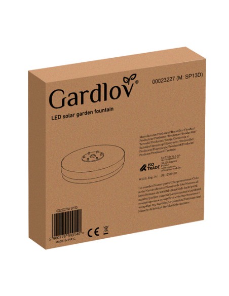 Gardlov 23227 LED saulės sodo fontanas