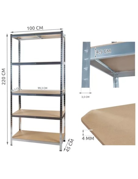 Sandėlio lentyna 220x100x45 Malatec 23766