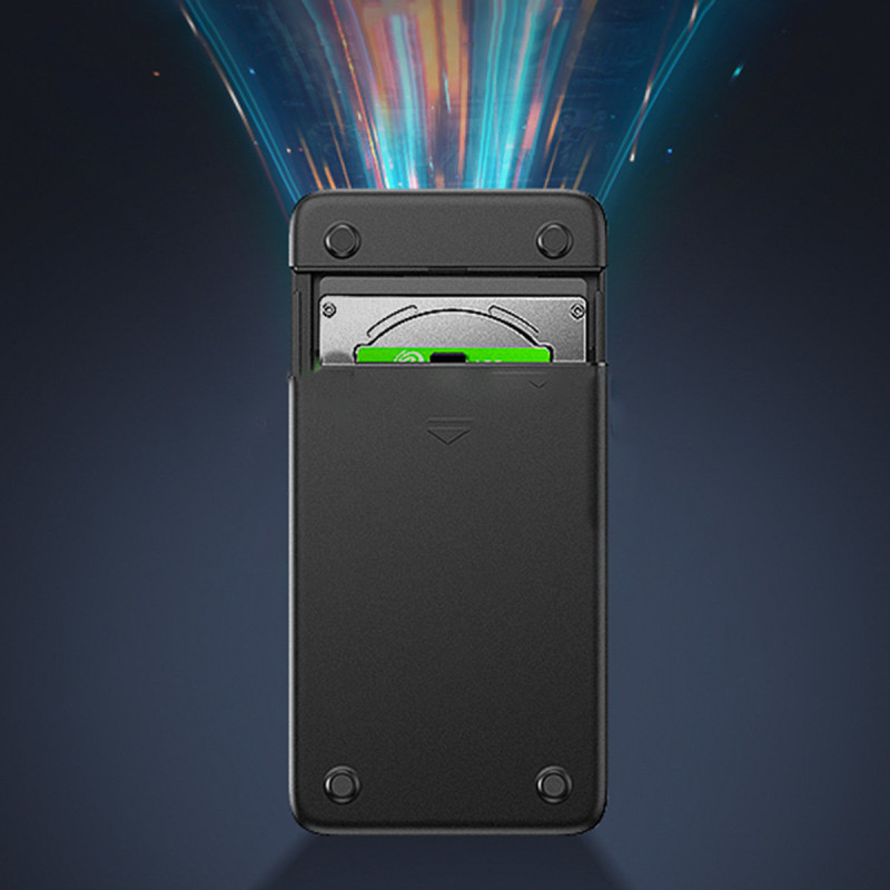 Kišeninis SSD HDD 2,5 colio SATA korpusas, integruotas USB-C laidas juodas