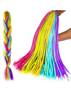 Sintetinės vaivorykštės plaukų pynės Soulima 23571