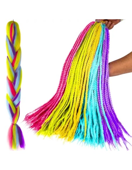 Sintetinės vaivorykštės plaukų pynės Soulima 23571