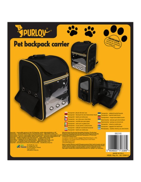 Nešioklė-kuprinė katei/ šuniui Purlov 23185