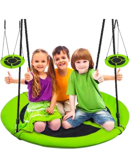 Sūpynės gandralizdžiui 100 cm žalia-juoda 23514