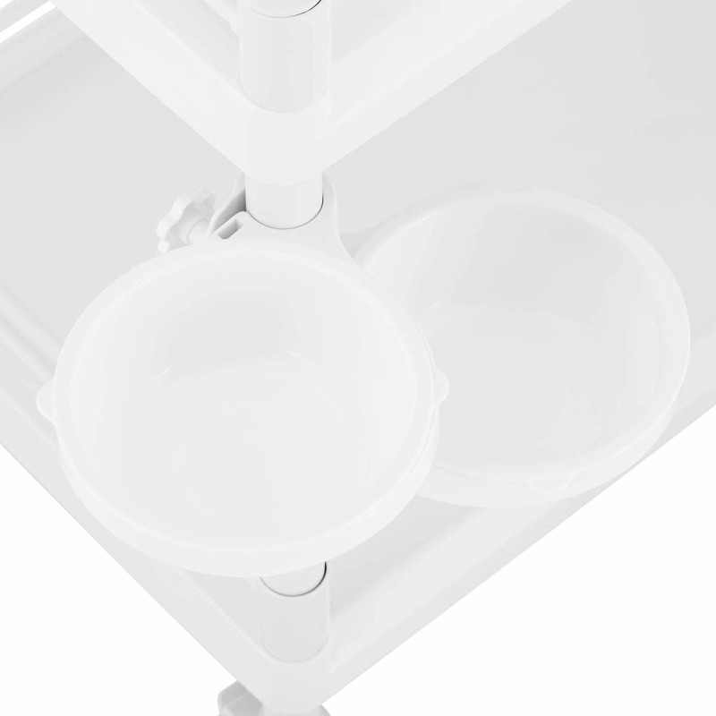 Kosmetikos laboratorinis vežimėlis 2 lentynos 1 stalčius 3 konteineriai 83 x 53 x 91 cm 40 kg
