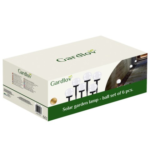 Saulės sodo šviestuvas - rutulinis, rinkinyje 6 vnt. 23562