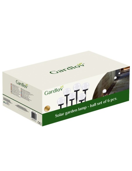 Saulės sodo šviestuvas - rutulinis, rinkinyje 6 vnt. 23562