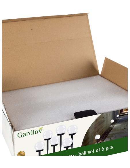 Saulės sodo šviestuvas - rutulinis, rinkinyje 6 vnt. 23562