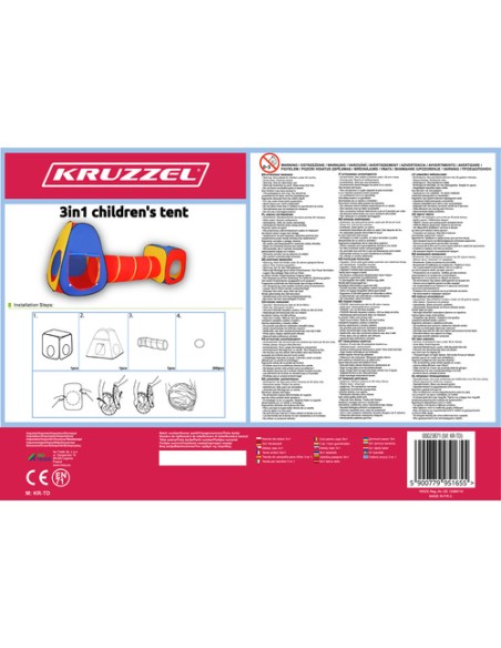 3in1 vaikiška palapinė Kruzzel 23871