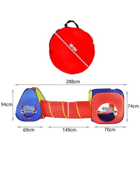3in1 vaikiška palapinė Kruzzel 23871