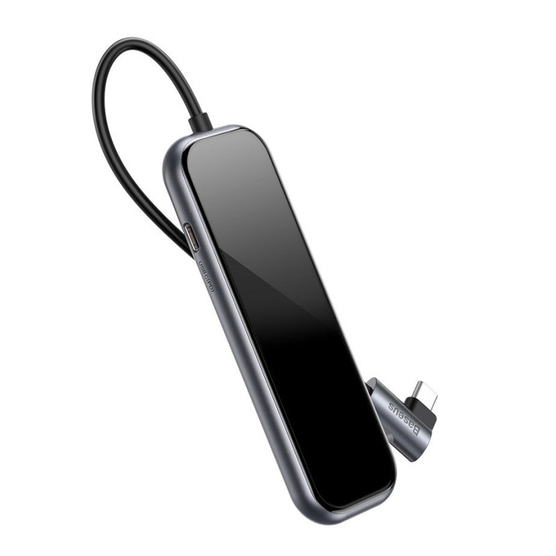 Adapteris HUB USB-C į 4x USB 3.0 USB-C PD, skirtas MacBook PC pilkas