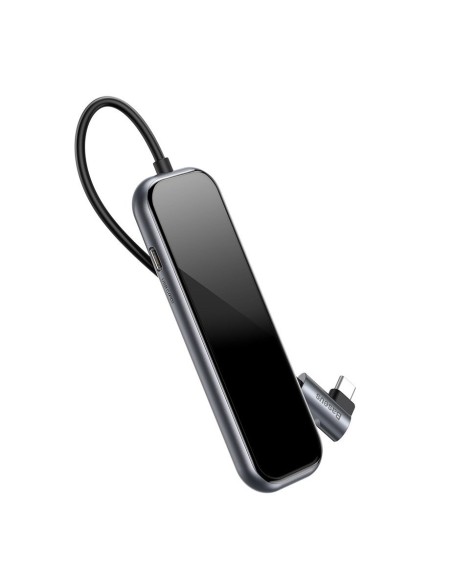 Adapteris HUB USB-C į 4x USB 3.0 USB-C PD, skirtas MacBook PC pilkas Adapteris HUB USB-C į 4x USB 3.0 USB-C PD, skirtas MacBook PC pilkas