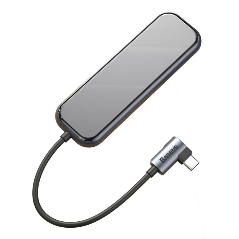Adapteris HUB USB-C į 4x USB 3.0 USB-C PD, skirtas MacBook PC pilkas