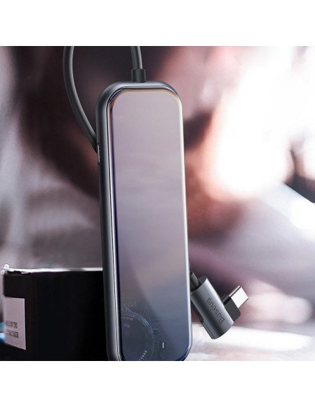 Adapteris HUB USB-C į 4x USB 3.0 USB-C PD, skirtas MacBook PC pilkas Adapteris HUB USB-C į 4x USB 3.0 USB-C PD, skirtas MacBook PC pilkas