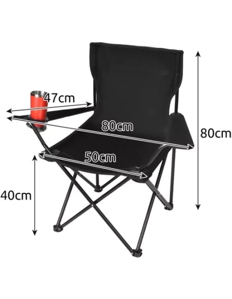 Juoda žvejybos kėdė K23673