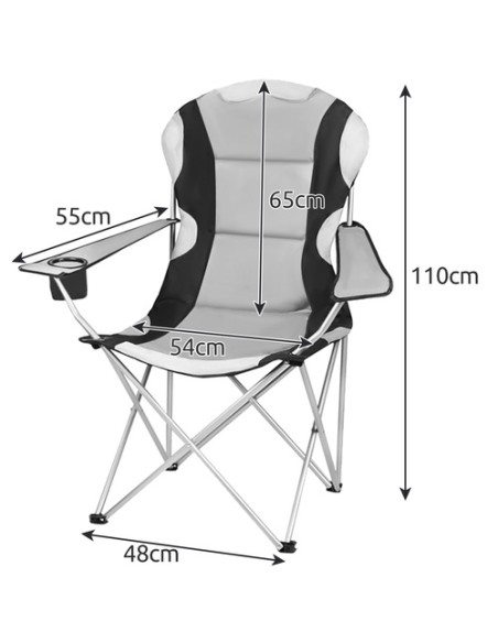 Juodos ir pilkos spalvos žvejų kėdė 23674