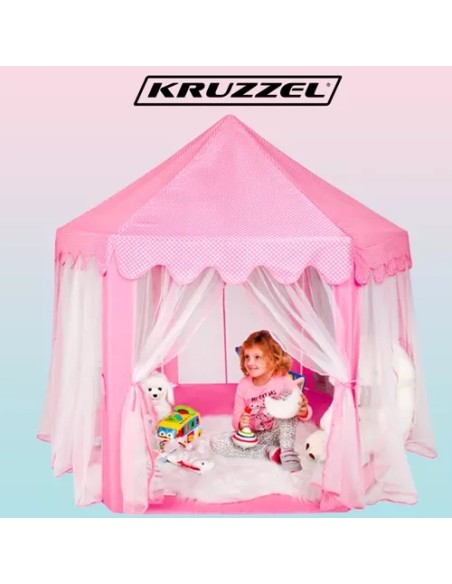 Vaikiška palapinė rožinė Kruzzel 23869