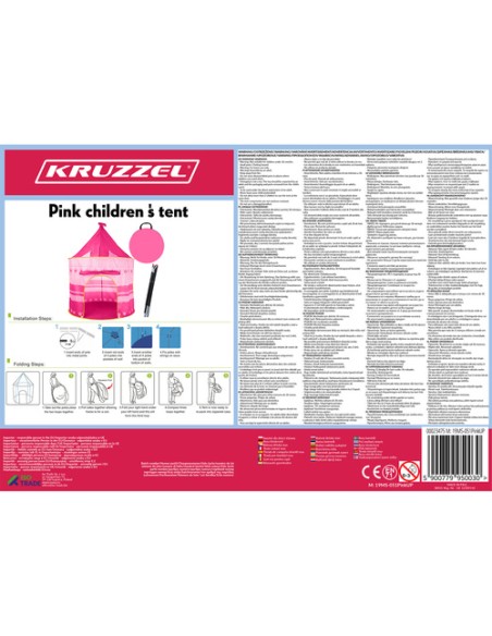 Vaikiška palapinė rožinė 23475