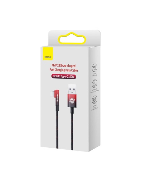 Kampinis kabelis Maitinimo laidas su šonine USB USB-C kištuku 2m raudonas Kampinis kabelis Maitinimo laidas su šonine USB USB-C kištuku 2m raudonas