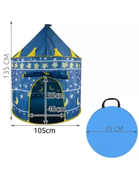 Vaikiška palapinė mėlyna 23474