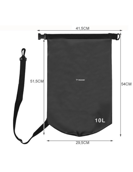 Neperšlampamas maišelis 10L juodas 23565