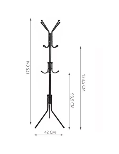Stovima pakaba 170cm - juoda Ruhhy 23815