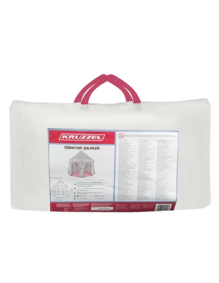 Vaikiška palapinė pilka ir rožinė Kruzzel 23476