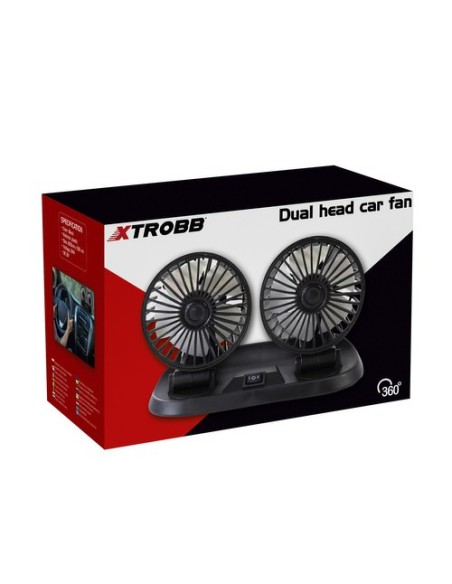 Automobilinis ventiliatorius 12V dvigubas Xtrobb 23222