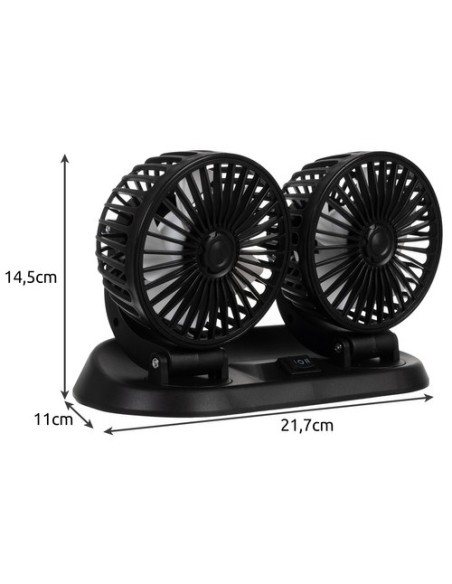 Automobilinis ventiliatorius 12V dvigubas Xtrobb 23222