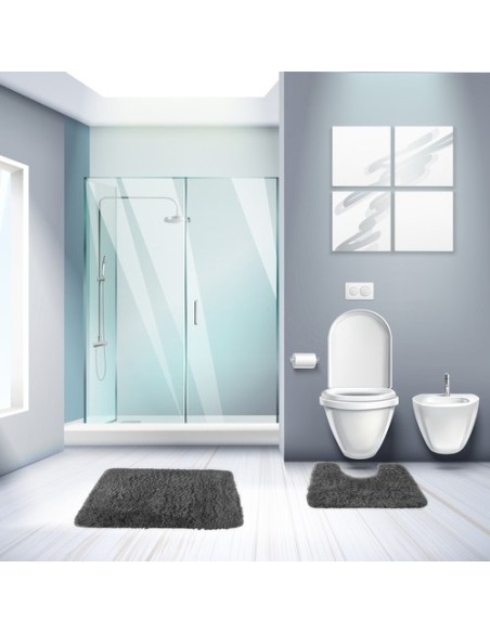 Vonios kilimėlių komplektas – pilkas Ruhhy 24353