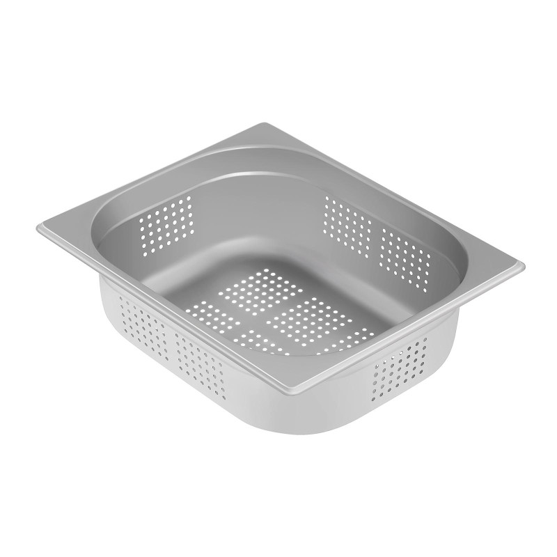 Perforuotas gastronominis indas iš plieno GN1/2 gylis 100 mm
