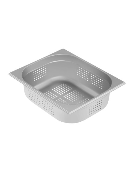 Perforuotas gastronominis indas iš plieno GN1/2 gylis 100 mm Perforuotas gastronominis indas iš plieno GN1/2 gylis 100 mm